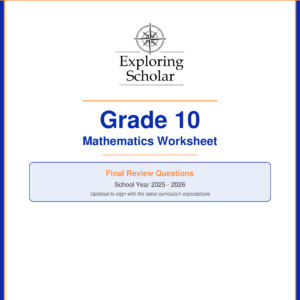 Grade 10 Final Review Worksheet 2026