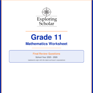 Grade 11 Final Review Worksheet 2026