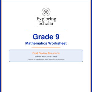 Grade 9 Final Review Worksheet 2026